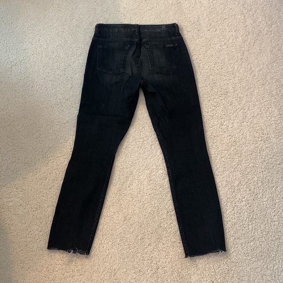 7 for all Mankind Black High Waisted Skinny Jeans, size 26 - Picture 2 of 5